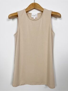 Compli K 🇨🇦 Women’s Casual Sleeveless Tank Top in Light Beige Size Small